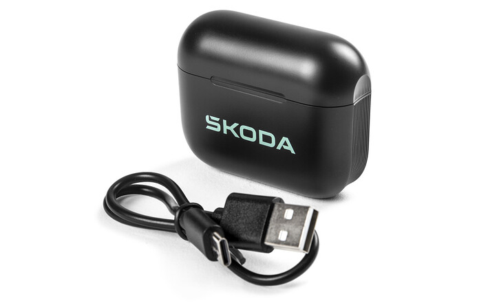 Škoda Bluetooth-Kopfhörer inkl. Ladestation, schwarz