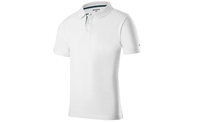 Škoda Herren Polo-Shirt, weiß, Gr. S