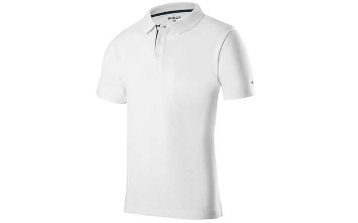Škoda Herren Polo-Shirt, weiß, Gr. L
