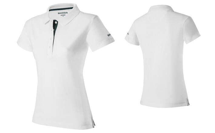 Škoda Damen Polo-Shirt, weiß, Gr. S