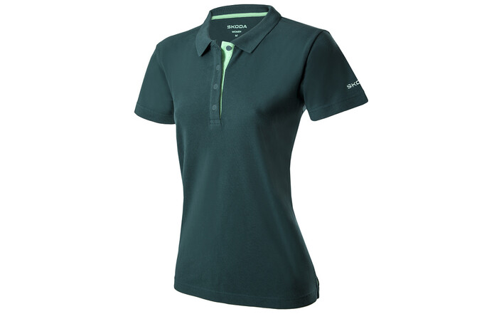 Škoda Damen Polo-Shirt, emerald green, Gr. L