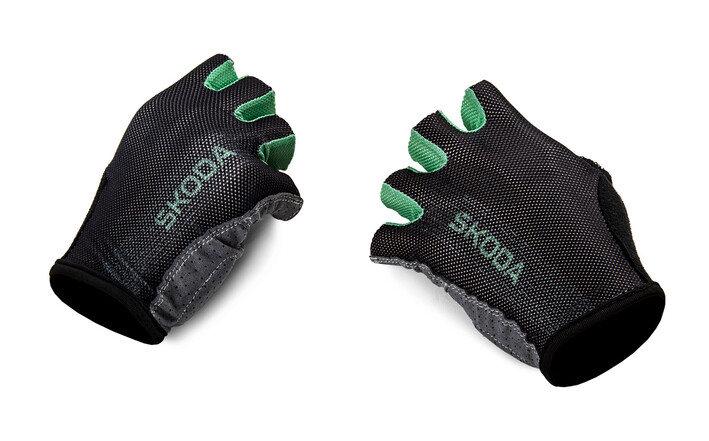 Škoda Fahrradhandschuhe, schwarz/grau