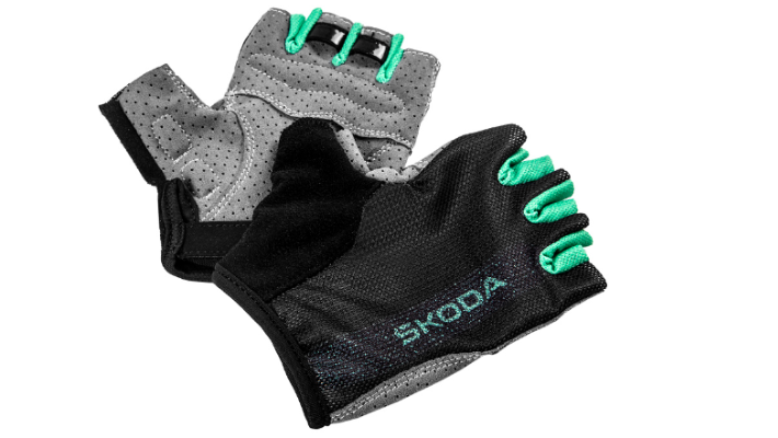 Škoda Fahrradhandschuhe, schwarz/grau