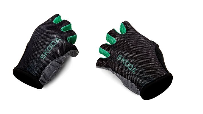 Škoda Fahrradhandschuhe, schwarz/grau