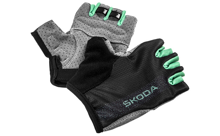 Škoda Fahrradhandschuhe, schwarz/grau