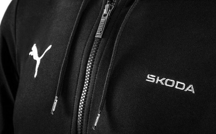 Škoda x Puma Sweatjacke, Herren, schwarz, Gr. L