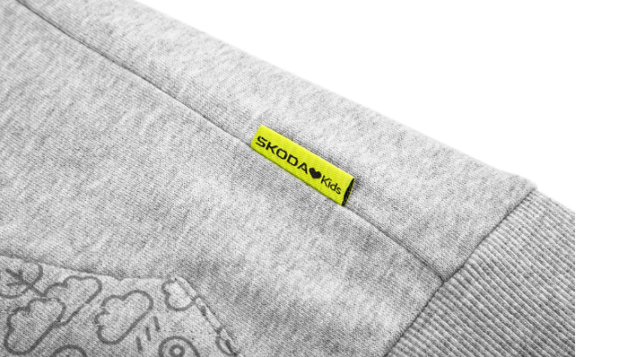 Škoda Sweatjacke, Kinder, grau melange, Gr. 122-128
