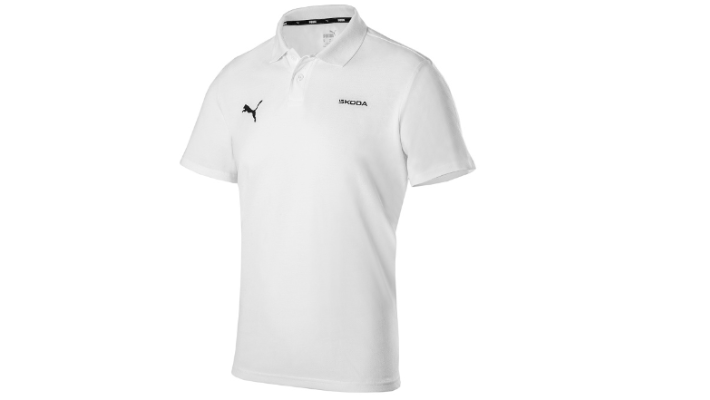 Škoda x Puma Poloshirt, Herren, weiß, Gr. S