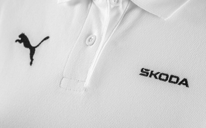 Škoda x Puma Poloshirt, Damen, weiß, Gr. XL