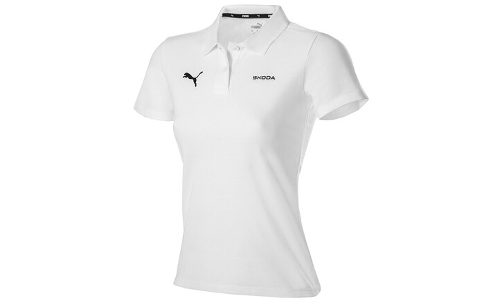Škoda x Puma Poloshirt, Damen, weiß, Gr. XS