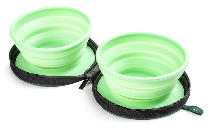 Škoda Reise-Silikonnapf für Hunde, electric green