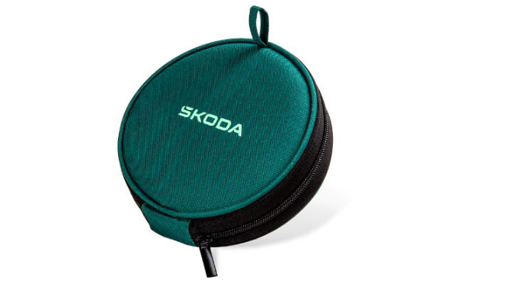 Škoda Reise-Silikonnapf für Hunde, electric green