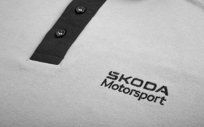 Škoda Motorsport Poloshirt, Herren, grau, Gr. L
