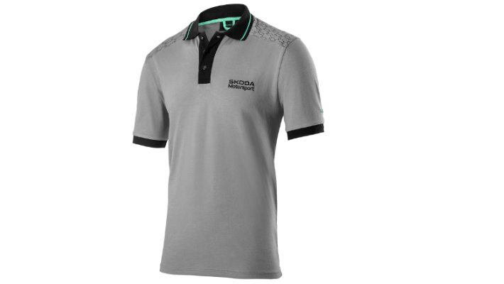 Škoda Motorsport Poloshirt, Herren, grau, Gr. L