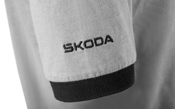 Škoda Motorsport Poloshirt, Herren, grau, Gr. XXL