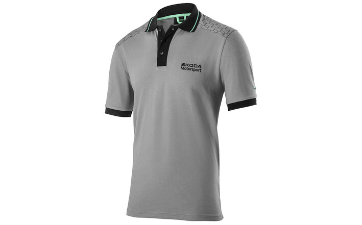 Škoda Motorsport Poloshirt, Herren, grau, Gr. XS
