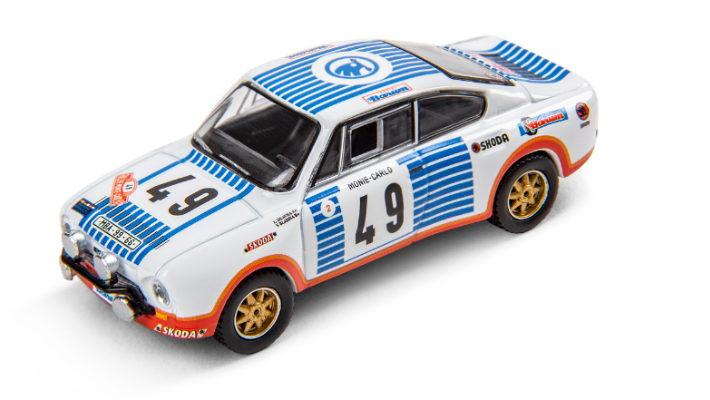Škoda 130 RS Rallye-Modellfahrzeug Sammlerset, 1:64