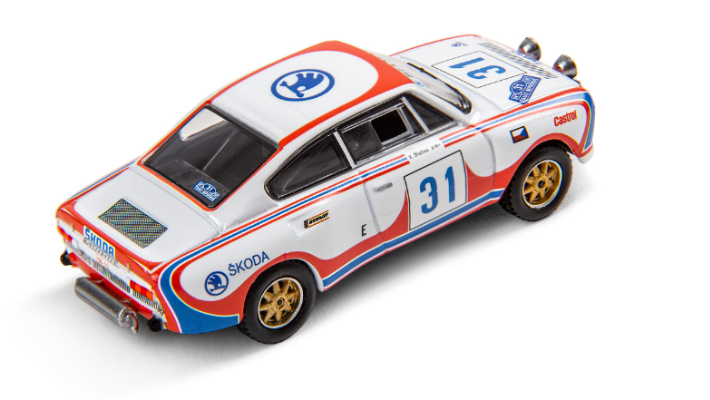 Škoda 130 RS Rallye-Modellfahrzeug Sammlerset, 1:64