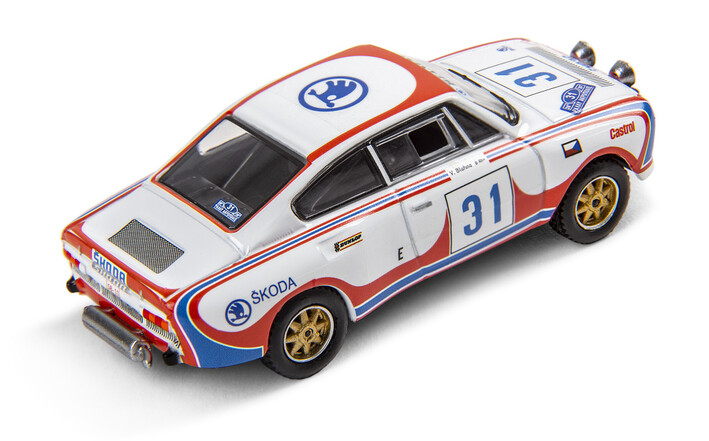 Škoda 130 RS Rallye-Modellfahrzeug Sammlerset, 1:64