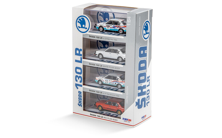 Škoda 130 LR Rallye-Modellfahrzeug Sammlerset, 1:64