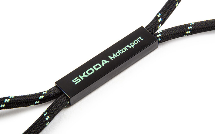 Škoda Motorsport Lanyard, schwarz/electric green