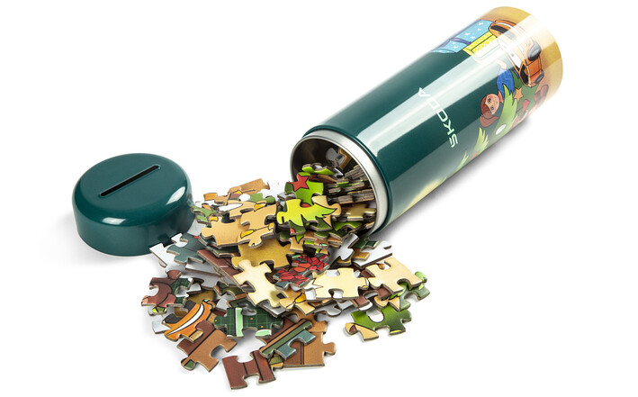 Škoda Puzzle in Aluminiumdose - Weihnachtsedition