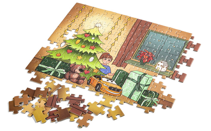 Škoda Puzzle in Aluminiumdose - Weihnachtsedition