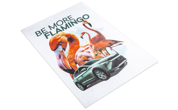 Škoda Handtuch Flamingo, weiß