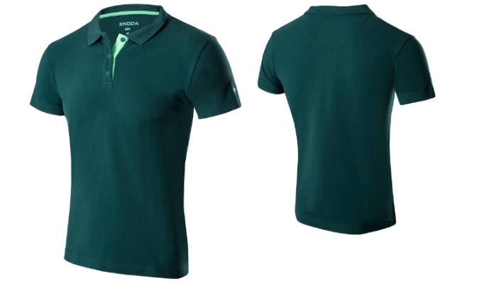 Škoda Herren Polo-Shirt, emerald green