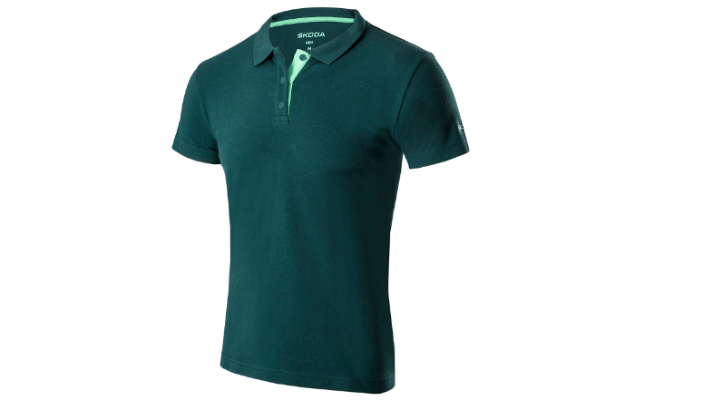 Škoda Herren Polo-Shirt, emerald green