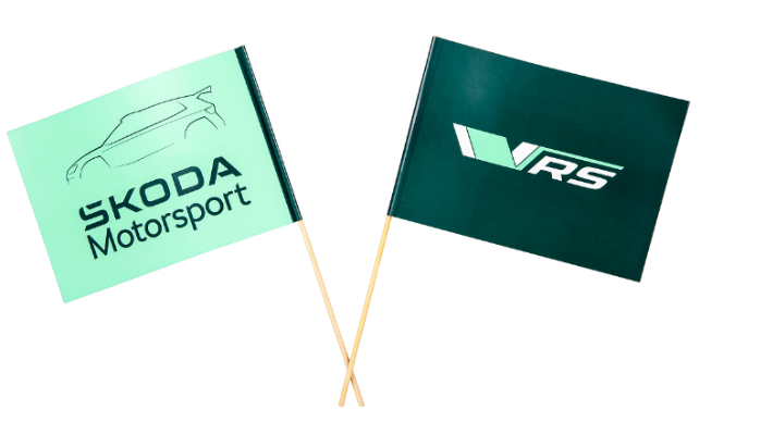 Škoda Handflagge Motorsport