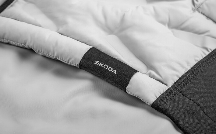 Škoda Herren Weste, grau/schwarz