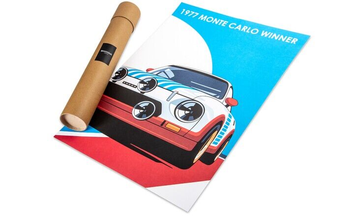 Škoda "Icons RS 130" Poster in Transportrolle