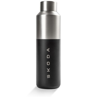 Škoda Thermoflasche, schwarz, 600 ml